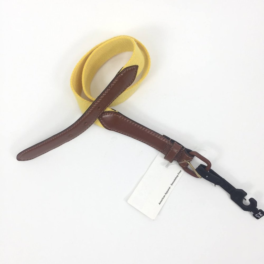 NEW American Apparel Size XS Web Leather Belt